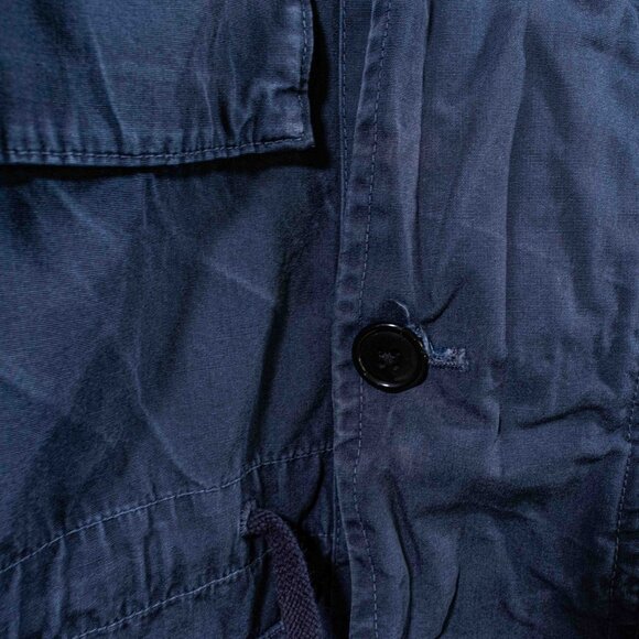 J Crew NX-631 Military Field Jacket Hooded Distressed Large Y2K Army Streetwear - Picture 4 of 14